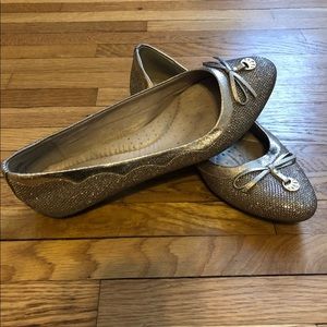Gold Glitter Flats